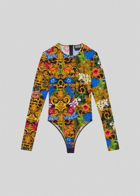 Bodysuit Versace Versace Tropical Baroque Print Dama | FQALIVP-32